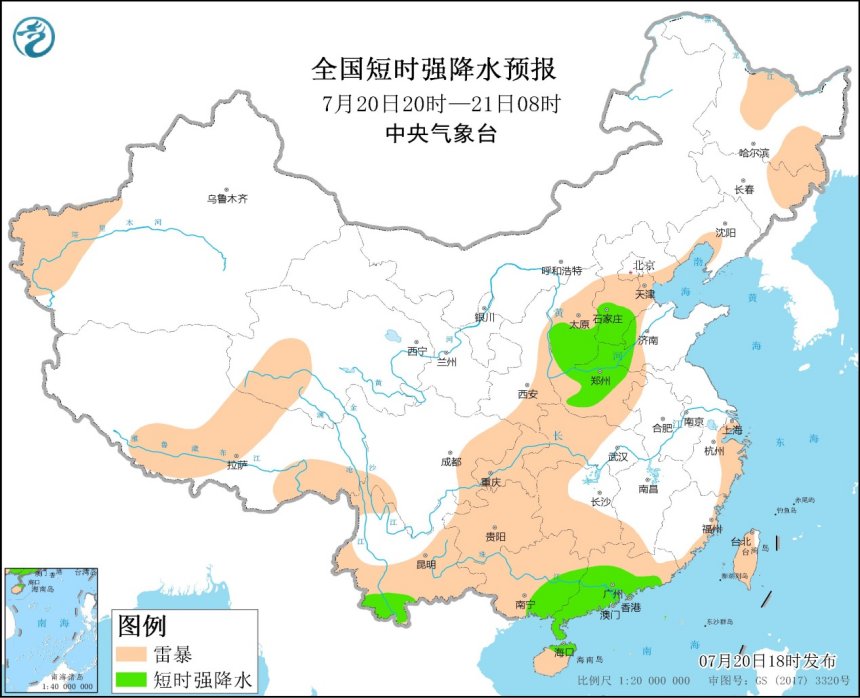 强对流天气预报 07月日18时